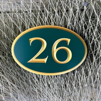 26 oval house number on netting