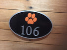 House Number Plaque with Lobster or other image (A100) House Number Sign The Carving Company