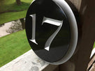 Circular House Marker signs - Custom Round Street Number plaque  (A177) - The Carving Company