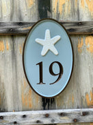 House number with Lobster - Maine theme (A75) House Number with Nautical Theme The Carving Company 