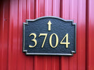 Custom Carved Road Number with Arrow in any direction- Street address Sign  (A181) - The Carving Company