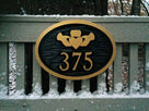 NEW! Street Number Sign with Claddagh - Personalized House Number Plaques (HN10) - The Carving Company