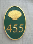 Any color Carved House number with Seagull, or other image (A170) - The Carving Company