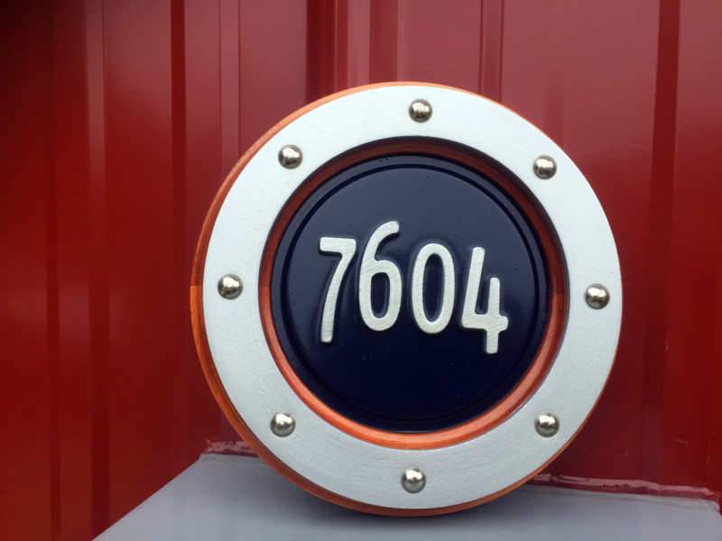 Nautical Porthole Style House Number Sign - Add your number (A184) - The Carving Company front view