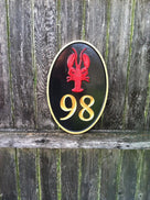 Any color Carved House number with Seagull, or other image (A170) - The Carving Company