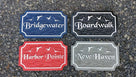 Custom Carved Family Name and Address sign with Dragonfly or other image (LN47) - The Carving Company