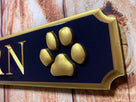 Custom Carved Quarterboard sign with 3D paw prints - Add your name or place (Q98) Quarterboard The Carving Company 40 x 4" Matte 3D Paw Prints