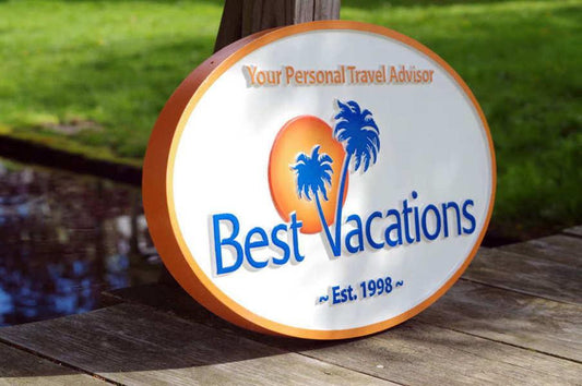 Carved Business Sign - Dimensional Customized Signage for Store Fronts (B87) - The Carving Company