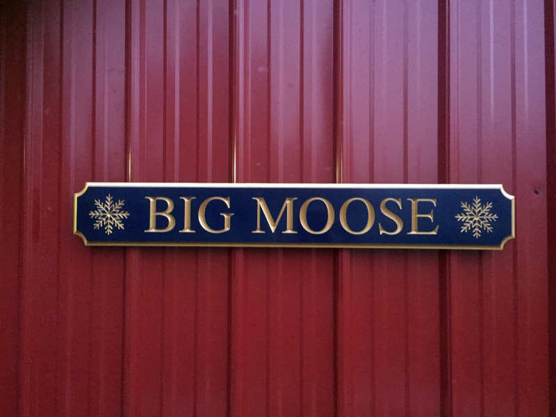 Custom Engraved Quarterboard sign with Snowflake or other image - Add your name or place and image (Q53) - The Carving Company
