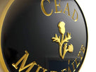 Custom Carved Gaelic Welcome Last name sign with Thistle (LN62) - The Carving Company close up iso view2