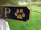 Carved Quarterboard sign with flanking images - Customize with your name (Q48) - The Carving Company