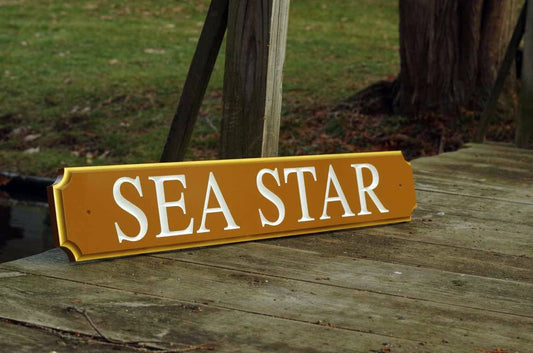 Carved Quarterboard sign - Customized with your name and color (Q63) - The Carving Company
