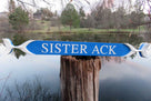 New England Quarterboard Custom House Signs with Decorative Whale Tail Ends (Q78) Quarterboard The Carving Company