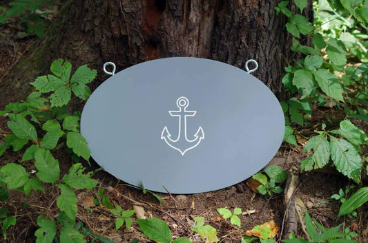 Personalized Last Name Entrance Plaque with Double side Emblem Image (LN60) - The Carving Company back of sign