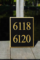 Double House Address Sign - Custom Carved Number - Two house numbers on one sign (A130) - The Carving Company