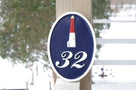 Lighthouse House Number Sign Custom Made (A106) - The Carving Company