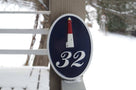 Lighthouse House Number Sign Custom Made (A106) - The Carving Company