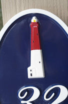 Lighthouse House Number Sign Custom Made (A106) - The Carving Company