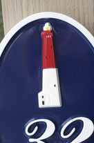 Lighthouse House Number Sign Custom Made (A106) - The Carving Company