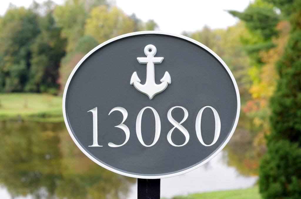 Nautical House Marker  with anchor or other stock image (A119)