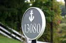 Nautical House Marker Custom Carved Sign with anchor or other stock image (A119) - The Carving Company