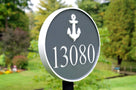 Nautical House Marker Custom Carved Sign with anchor or other stock image (A119) - The Carving Company