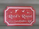 Custom Carved Family Name and Address sign with Oak Leaf or other image (LN59) - The Carving Company front view2