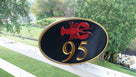 House number Plaque with Lobster - Maine theme (HN7) - The Carving Company