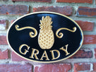 Custom Carved Last name sign with Scallop Shell (LN15) - The Carving Company