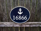 Nautical House Marker Custom Carved Sign with anchor or other stock image (A66) - The Carving Company