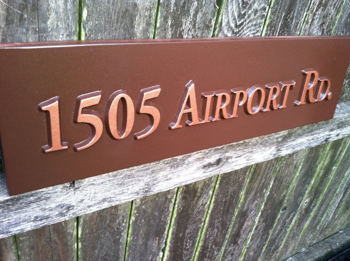 Custom Street Address Sign (A45) - The Carving Company