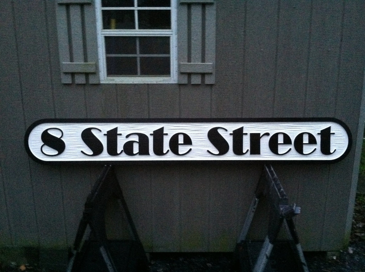 Made to Order Quarterboard - Large Custom Carved Street Address sign - Custom Signs (Q8) - The Carving Company