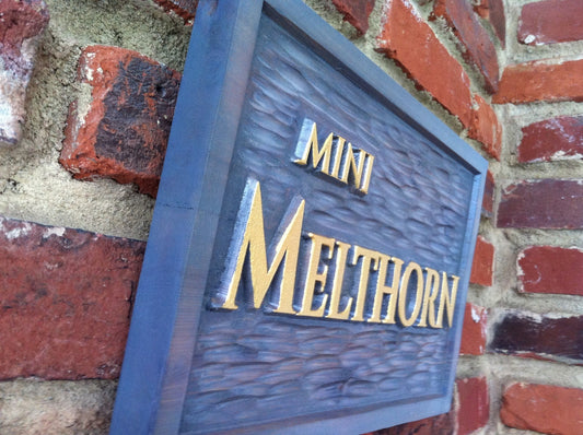 Custom Carved Wood Estate Sign (LN8) - The Carving Company