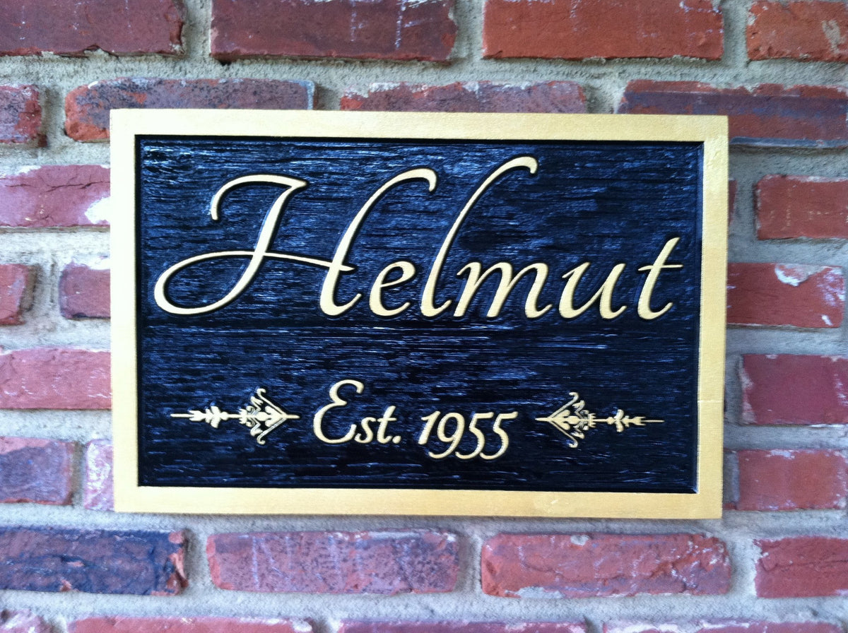 Custom Carved Last Name Sign / Family Sign with established year (LN1) - The Carving Company