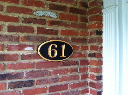 Custom Carved House Number - Street address - House Marker Sign (A19) - The Carving Company