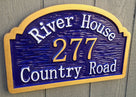 Custom Carved Street Address sign - Personalized Entrance Plaque(A9) - The Carving Company