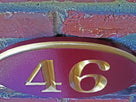 Personalized Carved House number Sign-up to 5 digits this sign - Oval (A29) - The Carving Company