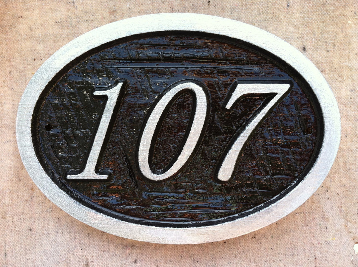 Custom House Number Sign - Street markers (A35) - The Carving Company