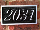 Custom House Number Sign Rectangle - up to 4 numbers (A46) - The Carving Company