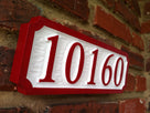 Custom Rectangular House Number Sign with Scalloped Corners (A48) - The Carving Company