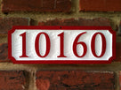 Custom Rectangular House Number Sign with Scalloped Corners (A48) - The Carving Company
