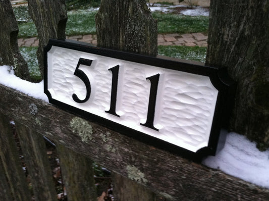 Custom House Number Sign - up to 5 Numbers (A49) - The Carving Company