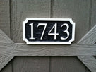 Custom House Number Sign - Rectangle with Scalloped Corners- up to 4 Numbers (A50) - The Carving Company