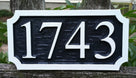 Custom House Number Sign - Rectangle with Scalloped Corners- up to 4 Numbers (A50) - The Carving Company