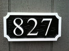 Custom House Number Sign - Rectangle with Scalloped Corners- up to 4 Numbers (A50) - The Carving Company