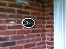 Customized Oval Street Number sign with 1/2 half number  (A26) - The Carving Company