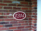 Made to Order Oval House number Sign (A33) - The Carving Company