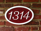 Made to Order Oval House number Sign (A33) - The Carving Company