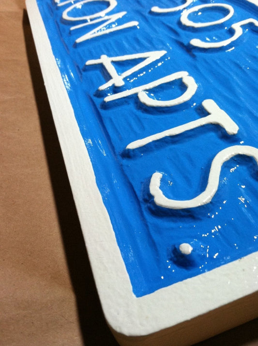 Made to Order - Custom Carved House number Sign - Personalized Address Sign (A44) - The Carving Company