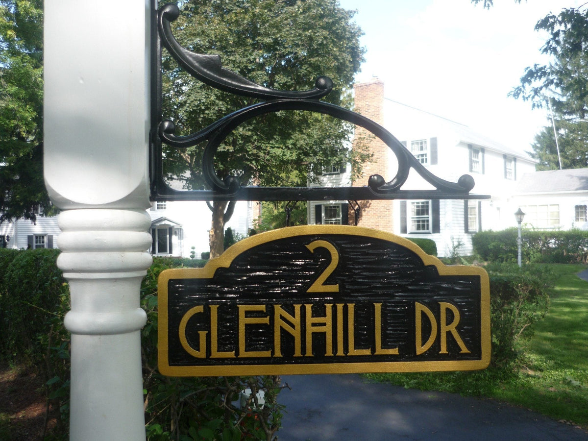 Made to Order - Custom Carved House number Sign - Personalized Address Sign (A44) - The Carving Company